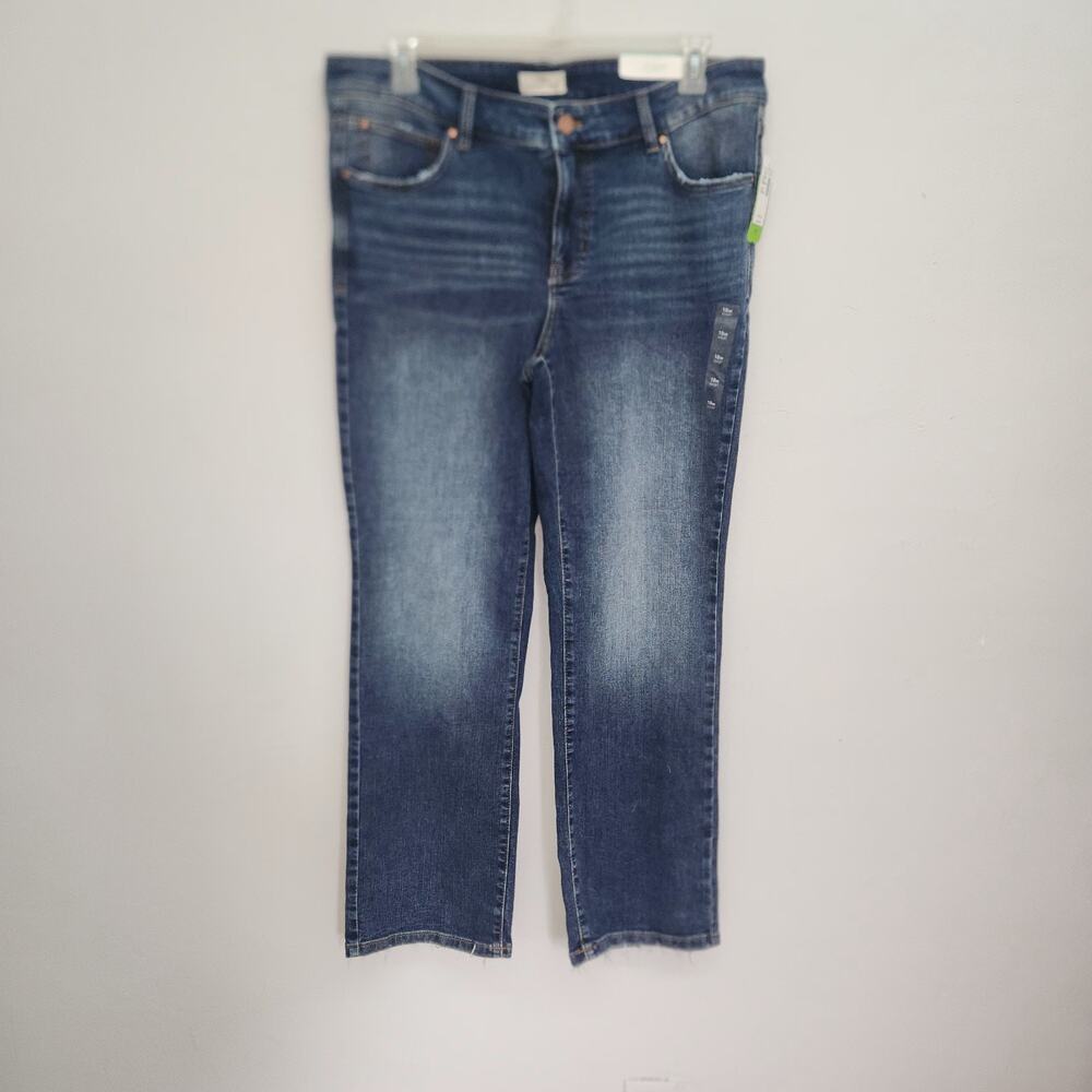 Maurices Jeans Size 18 Mid Rise Slim Boot Ever Flex Medium Wash Blue Denim New